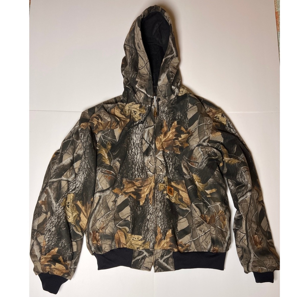 Vintage Carhartt J144 CMO Active Coat Mens Lg Regular Camo RealTree Thermal